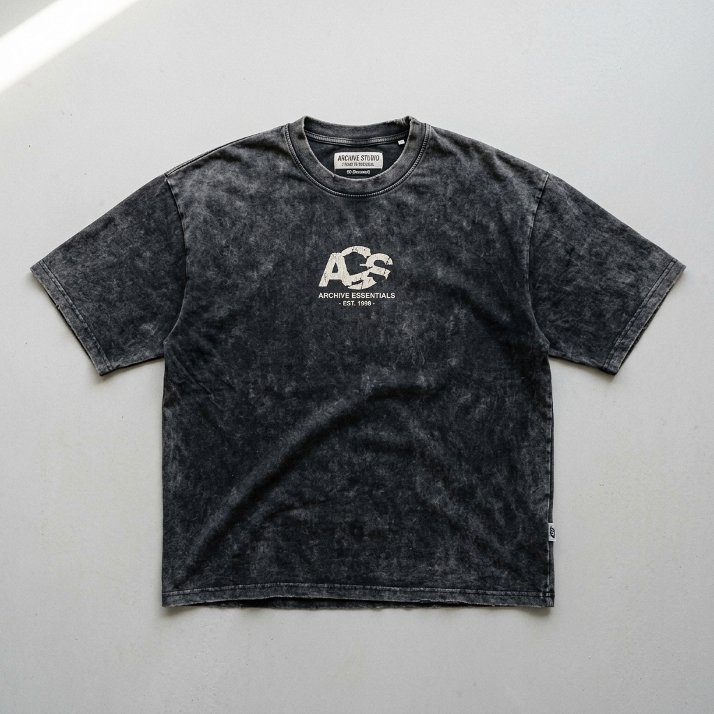 Heavyweight Acid-Wash Oversized Tee